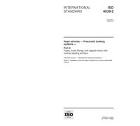 ISO 4039-2:1998, Road vehicles - Pneumatic braking systems - Part 2: Pipes, male fittings and holes with conical sealing surface