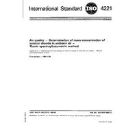 ISO 4221:1980, Air quality - Determination of mass concentration of sulphur dioxide in ambient air - Thorin spectrophotometric method