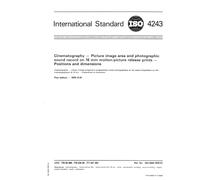 ISO 4243:1979, Cinematography -- Picture image area and photographic sound record on 16 mm motion-picture release prints -- Positions and dimensions