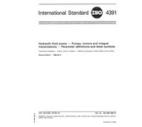 ISO 4391:1983, Hydraulic fluid power - Pumps, motors and integral transmissions - Parameter definitions and letter symbols
