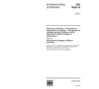 ISO 4628-10:2003, Paints and varnishes -- Evaluation of degradation of coatings -- Designation of quantity and size of defects, and of intensity of ... Assessment of degree of filiform corrosion