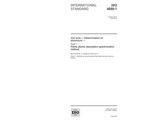 ISO 4688-1:2006, Iron ores - Determination of aluminium - Part 1: Flame atomic absorption spectrometric method