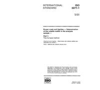 ISO 5071-1:1997, Brown coals and lignites -- Determination of the volatile matter in the analysis sample -- Part 1: Two-furnace method