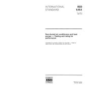 ISO 5151:1994, Non-ducted air conditioners and heat pumps - Testing and rating for performance
