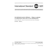 ISO 5221:1984, Air distribution and air diffusion -- Rules to methods of measuring air flow rate in an air handling duct