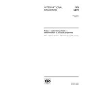 ISO 5270:1998, Pulps -- Laboratory sheets -- Determination of physical properties