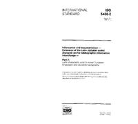 ISO 5426-2:1996, Information and documentation -- Extension of the Latin alphabet coded character set for bibliographic information interchange -- ... European languages and obsolete typography