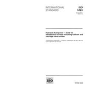 ISO 5783:1995, Hydraulic fluid power - Code for identification of valve mounting surfaces and cartridge valve cavities