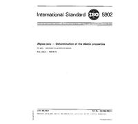 ISO 5902:1980, Alpine skis -- Determination of the elastic properties