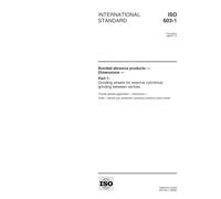 ISO 603-1:1999, Bonded abrasive products -- Dimensions -- Part 1: Grinding wheels for external cylindrical grinding between centres