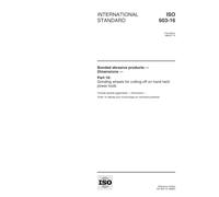 ISO 603-16:1999, Bonded abrasive produtcs -- Dimensions -- Part 16: Grinding wheels for cutting-off on hand held power tools