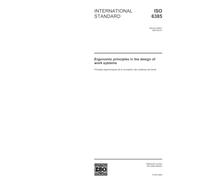ISO 6385:2004, Ergonomic principles in the design of work systems