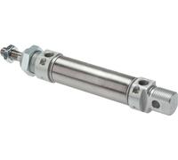 ISO 6432 Vérin Rond à Double Effet 25-40mm - Magnétique - Amortissement - Tige Filetée Double