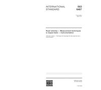 ISO 6487:2002, Road vehicles - Measurement techniques in impact tests - Instrumentation