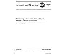 ISO 6526:1983, Plain bearings - Pressed bimetallic half thrust washers - Features and tolerances