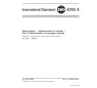 ISO 6703-3:1984, Water quality - Determination of cyanide - Part 3 : Determination of cyanogen chloride