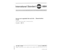 ISO 6884:1985, Animal and vegetable fats and oils -- Determination of ash