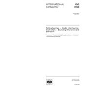 ISO 7063:2003, Rolling bearings - Needle roller bearing track rollers - Boundary dimensions and tolerances