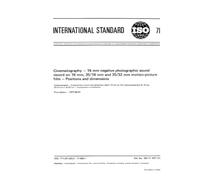 ISO 71:1977, Cinematography -- 16 mm negative photographic sound record on 16 mm, 35/16 mm and 35/32 mm motion-picture film -- Positions and dimensions