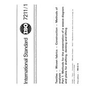 ISO 7211-1:1984, Textiles -- Woven fabrics -- Construction -- Methods of analysis -- Part 1: Methods for the presentation of a weave diagram and plans for drafting, denting and lifting