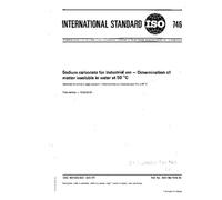 ISO 746:1976, Sodium carbonate for industrial use -- Determination of matter insoluble in water at 50 degrees C
