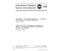 ISO 7462:1985, Shipbuilding -- Principal ship dimensions -- Terminology and definitions for computer applications