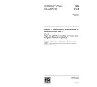 ISO 75-3:2004, Plastics - Determination of temperature of deflection under load - Part 3: High-strength thermosetting laminates and long-fibre-reinforced plastics