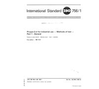 ISO 756-1:1981, Propan-2-ol for industrial use -- Methods of test -- Part 1 : General