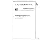 ISO 7598:1988, Stainless steel tubes suitable for screwing in accordance with ISO 7-1
