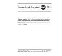ISO 7616:1986, Cellular plastics, rigid - Determination of compressive creep under specified load and temperature conditions
