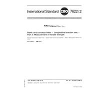 ISO 7622-2:1984, Steel cord conveyor belts - Longitudinal traction test - Part 2 : Measurement of tensile strength