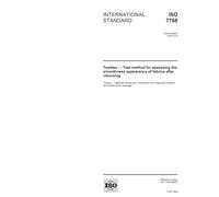 ISO 7768:2006, Textiles - Test method for assessing the smoothness appearance of fabrics after cleansing