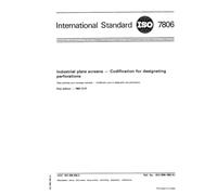 ISO 7806:1983, Industrial plate screens -- Codification for designating perforations