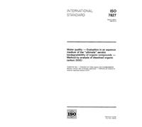 ISO 7827:1994, Water quality - Evaluation in an aqueous medium of the ultimate aerobic biodegradability of organic compounds - Method by analysis of dissolved organic carbon (DOC)