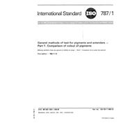 ISO 787-1:1982, General methods of test for pigments and extenders - Part 1 : Comparison of colour of pigments
