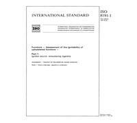 ISO 8191-1:1987, Furniture - Assessment of the ignitability of upholstered furniture - Part 1 : Ignition source : smouldering cigarette