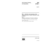 ISO 8196-1:2000, Milk -- Definition and evaluation of the overall accuracy of indirect methods of milk analysis -- Part 1: Analytical attributes of indirect methods