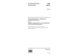 ISO 834-8:2002, Fire-resistance tests - Elements of building construction - Part 8: Specific requirements for non-loadbearing vertical separating elements
