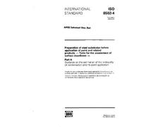 ISO 8502-4:1993, Preparation of steel substrates before application of paint and related products - Tests for the assessment of surface cleanliness - ... of condensation prior to paint application