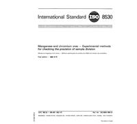 ISO 8530:1986, Manganese and chromium ores -- Experimental methods for checking the precision of sample division