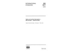 ISO 8577:1997, Optics and optical instruments -- Microscopes -- Spectral filters