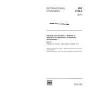 ISO 8780-3:1990, Pigments and extenders - Methods of dispersion for assessment of dispersion characteristics - Part 3: Dispersion using a high-speed impeller mill