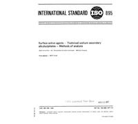 ISO 895:1977, Surface active agents -- Technical sodium secondary alkylsulphates -- Methods of analysis