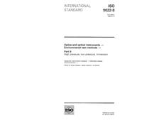 ISO 9022-8:1994, Optics and optical instruments -- Environmental test methods -- Part 8: High pressure, low pressure, immersion