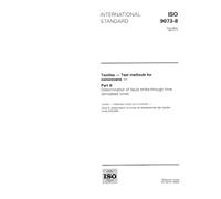 ISO 9073-8:1995, Textiles -- Test methods for nonwovens -- Part 8: Determination of liquid strike-through time (simulated urine)