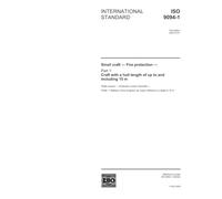 ISO 9094-1:2003, Small craft - Fire protection - Part 1: Craft with a hull length of up to and including 15 m