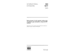 ISO 9277:1995, Determination of the specific surface area of solids by gas adsorption using the BET method