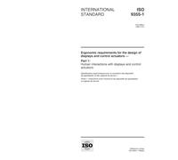 ISO 9355-1:1999, Ergonomic requirements for the design of displays and control actuators -- Part 1: Human interactions with displays and control actuators