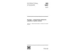 ISO 9497:1993, Fluorspar -- Experimental methods for evaluation of quality variation