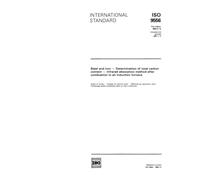 ISO 9556:1989, Steel and iron - Determination of total carbon content - Infrared absorption method after combustion in an induction furnace
